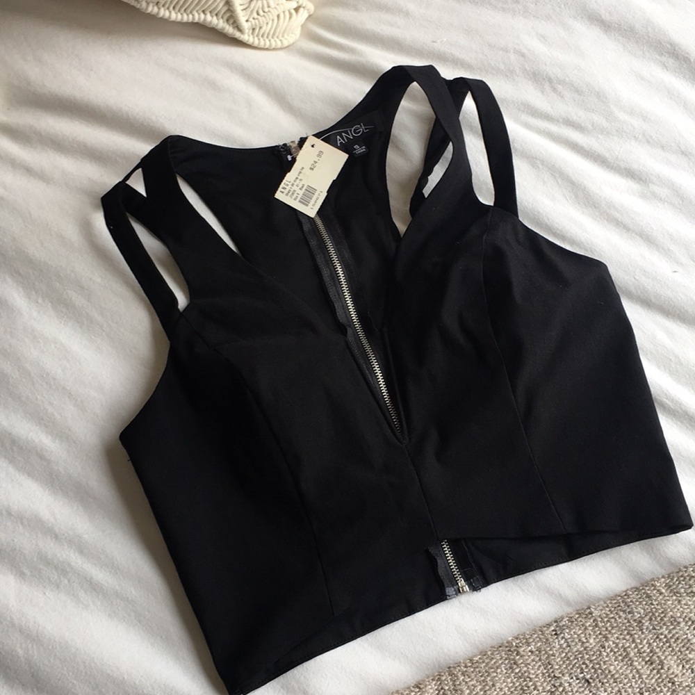 Cropped-deep cleavage- going out top